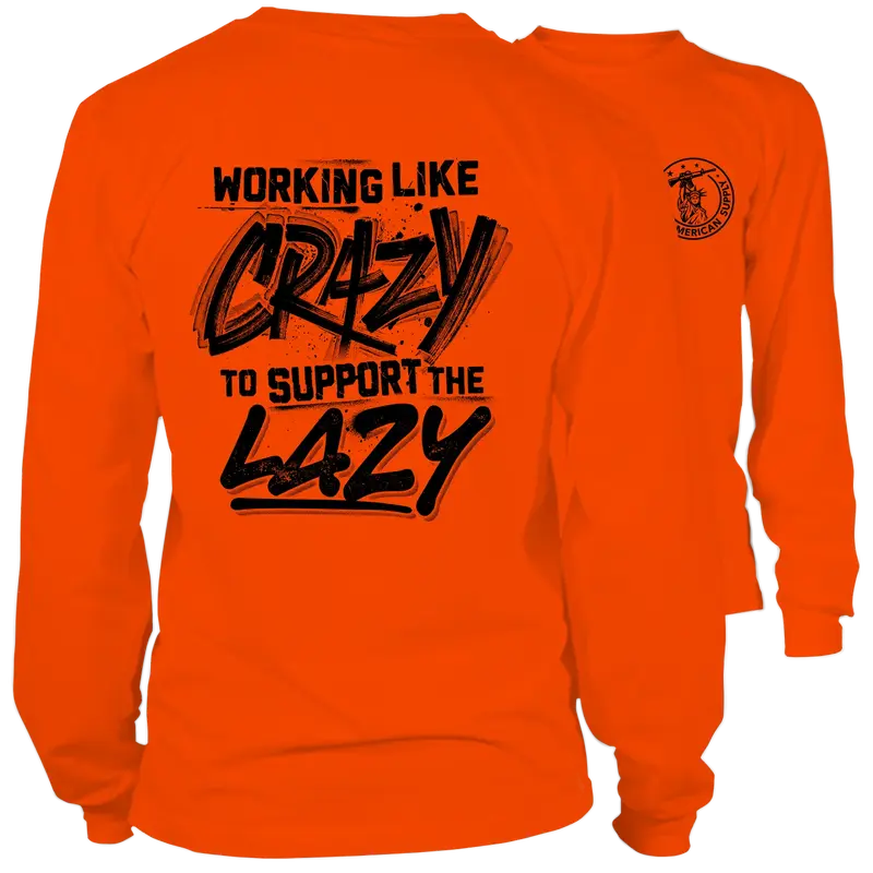 Crazy - Long Sleeve Hi-Vis Safety Orange Shirt