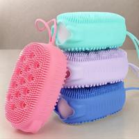 Silicone Body Scrubber, 3 Counts/set Portable Travel Body Brush, Exfoliating Shower Scrubber, Body Scrubber for Shower, Bathi...