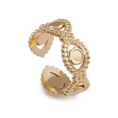 Ion Plating(IP) 304 Stainless Steel Cuff Rings