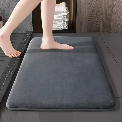 Shilucheng Cozy Memory Foam Bath Mats & Rugs - Ultra Absorbent & Anti-skid, Soft Velvet Unique Rug for Bathroom/Kitchen/Bedro...