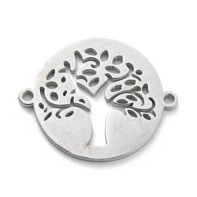 Tarnish Resistant 304 Stainless Steel Hollow Connector Charms