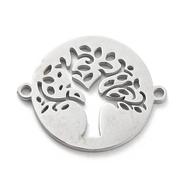 Tarnish Resistant 304 Stainless Steel Hollow Connector Charms