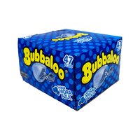Bubbaloo Sabor Mora Azul Blueberry Flavored Gum 47 Pieces Mexican Candy Dulces Mexicanos Sweet Chewy Snack Bonbon Sugar Candi...