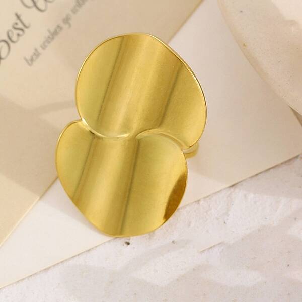 Adjustable 304 Stainless Steel Cuff Rings for Women