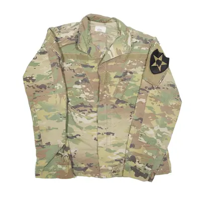 GOLDEN MANUFACTURING Woodland US Combat Military Jacket Green Camouflage Mens S