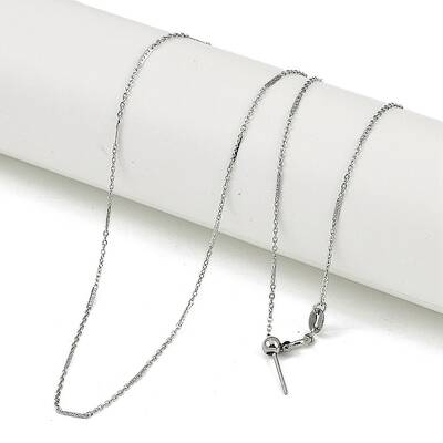 304 Stainless Steel Bar Link Necklaces
