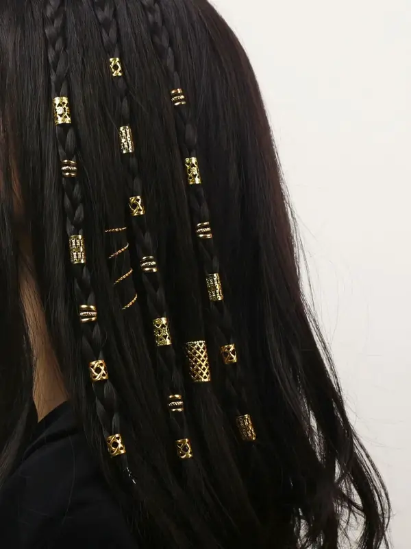 Hollow out Decor Alloy Plain Hair Ring, Twist Design Metal Hair Clips, 2024 Trendy Fashion Hair Accessories for Girls & Women...