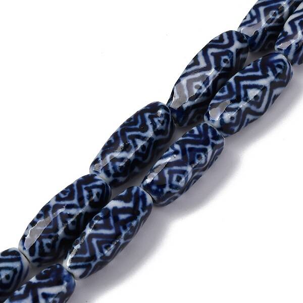 Handmade Blue and White Porcelain Beads Strands