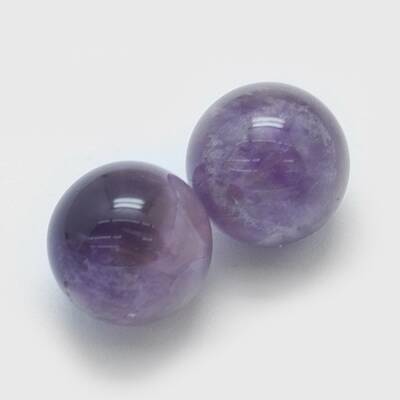 Natural Amethyst Half Drilled Beads