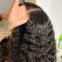 Bling Hair Glueless Deep Wave Ready to Wear Lace Clousure Wig Human Hair Pre Plucked 6x4 Curly Brazilian Transparent Lace Wig...