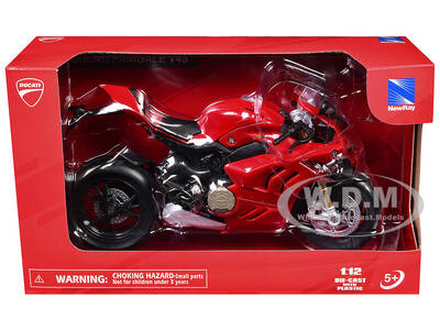 Ducati Panigale V4S Motorcycle Red 1/12 Diecast Motorcycle Model by New Ray