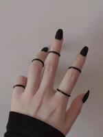 Street Trend Minimalist Rings for Women, 5pcs/set Trendy Matching Ring Stack, Chic Retro Jewelry As Birthday Gift for Girlfri...
