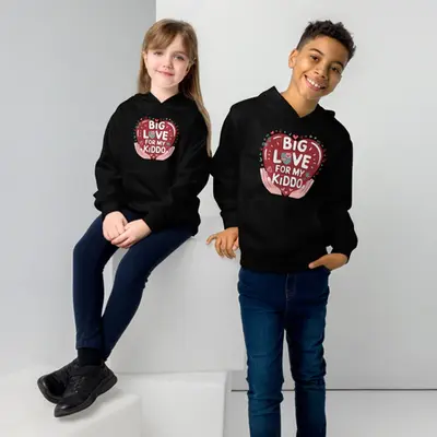 Big Love for My Kiddo - Heartfelt Kids Fleece Hoodie