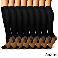 Unisex's Blood Circulation Compression Socks, 8 Pairs Sports Running & Hiking Socks, Sock Set, Sports & Outdoor Accessories, ...