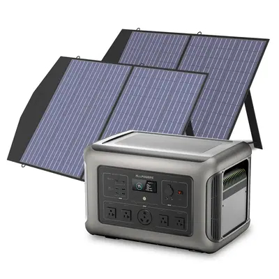 Solar Generator Kit 3200W Power Station 100W Solar Panel