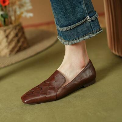 CHIKO Lorelai Square Toe Block Heels Loafers Shoes
