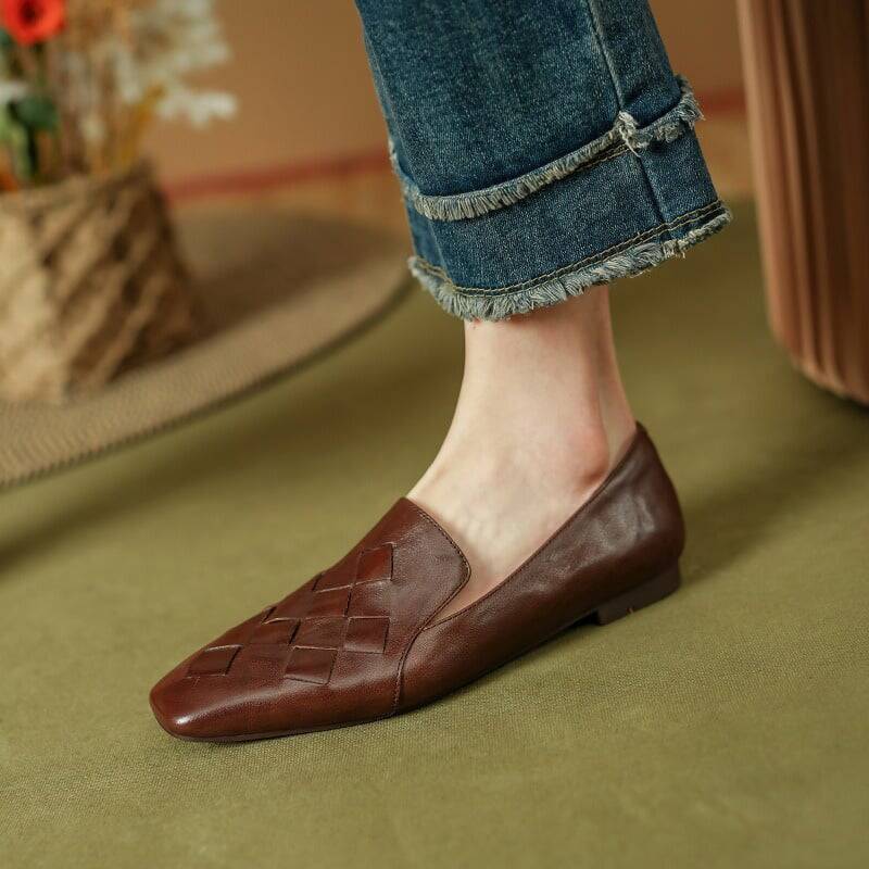 CHIKO Lorelai Square Toe Block Heels Loafers Shoes