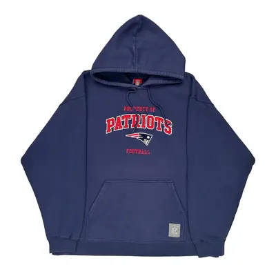 New England Patriots Reebok Nfl Hoodie - XL Blue Cotton Blend