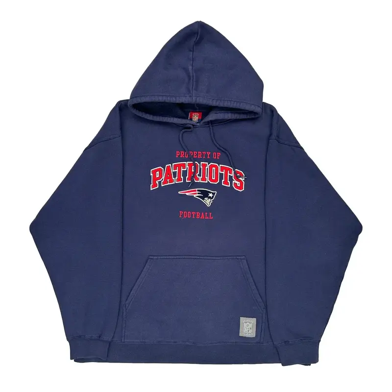New England Patriots Reebok Nfl Hoodie - XL Blue Cotton Blend