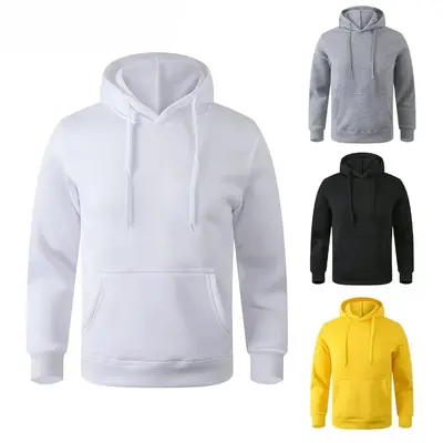 Solid Color Fleece Hoodies Men Women Long Sleeve Sweaters Loose Casual Hoodie Round Neck Sweatshirts Bottom Shirts Pullovers