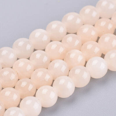 Natural Dyed Yellow Jade Gemstone Bead Strands