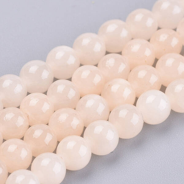 Natural Dyed Yellow Jade Gemstone Bead Strands