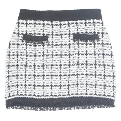 ZARA Womens Mini Skirt Black Short Check S