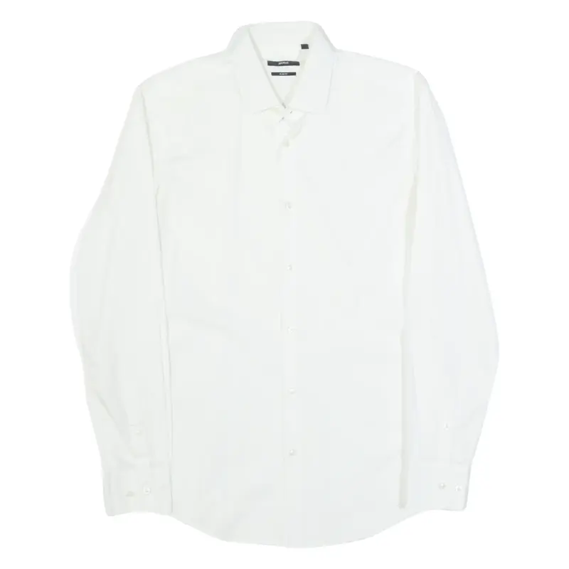HUGO BOSS Slim Fit Mens Formal Shirt White Long Sleeve M