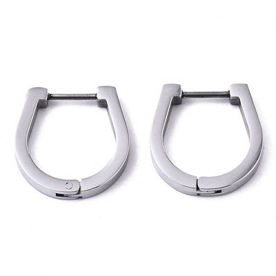 Non-Tarnish 304 Stainless Steel Huggie Hoop Earrings