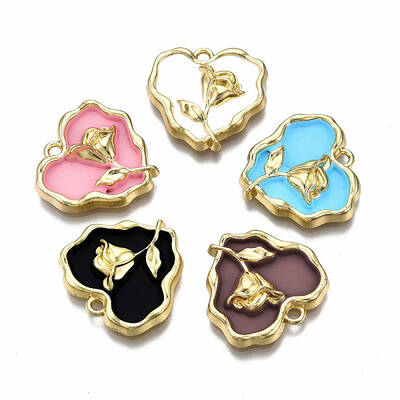 Rack Plating Alloy Enamel Pendants