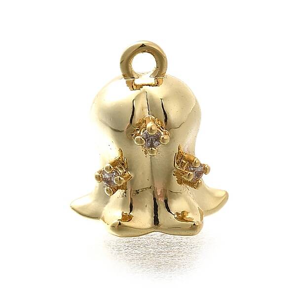 Brass Micro Pave Cubic Zirconia Pendants
