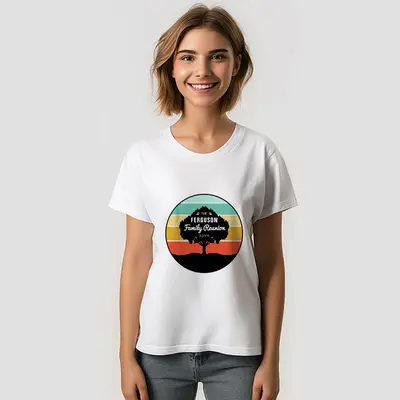 Retro Tree Silhouette Family Reunion Custom TShirt