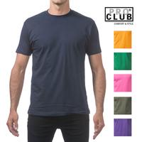 PROCLUB Men's Comfort Short Sleeve T Shirts PRO CLUB Crew Neck T Shirt Casual Lightweight Cotton Tee Hip Hop Harem Casual Thi...