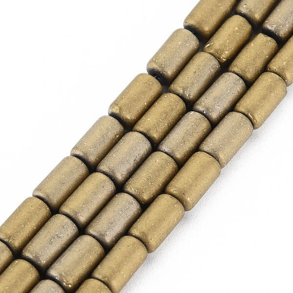Electroplate Frosted Opaque Glass Beads Strands