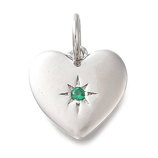 925 Sterling Silver Micro Pave Clear Cubic Zirconia Charms