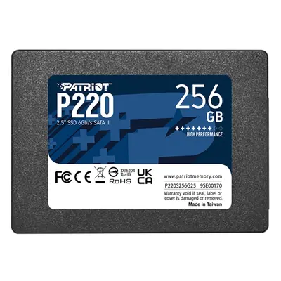 Patriot P220S256G25 | P220 256GB SATA 6Gb/s 2.5-Inch Solid State Drive