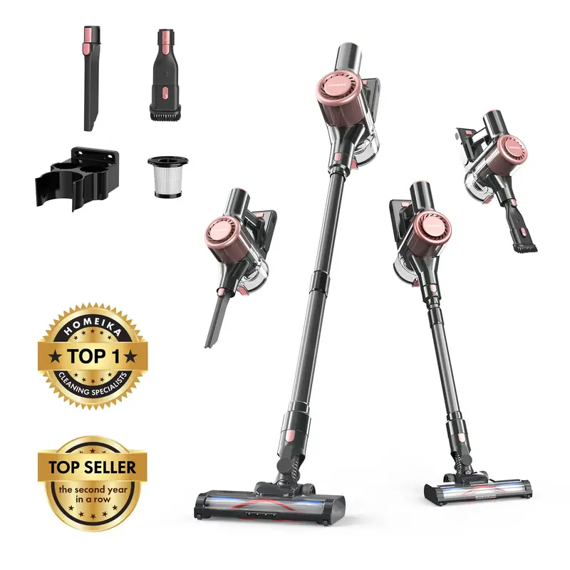 Homeika Cordless Vacuum Cleaner--H320, 28Kpa Powerful Suction, 380W Powerful Brushless Motor, 8-in-1 Lightweight Handheld Vac...