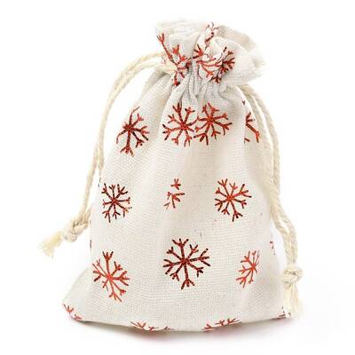 Christmas Theme Cotton Fabric Cloth Bag