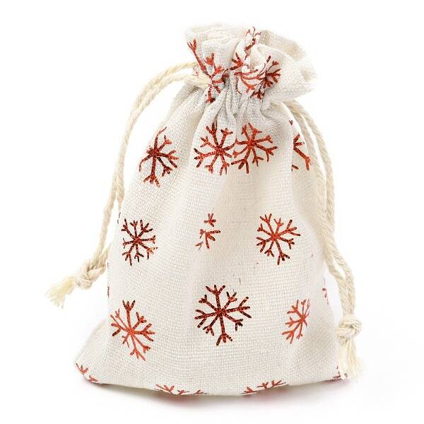 Christmas Theme Cotton Fabric Cloth Bag