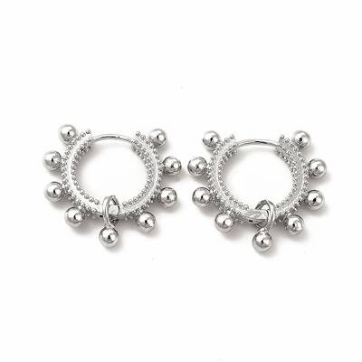 Rack Plating Brass Hoop Earrings for Women