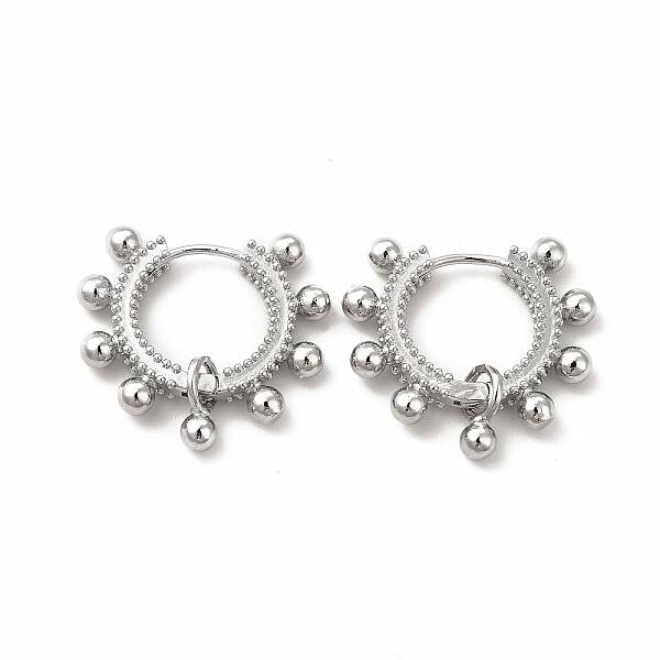 Rack Plating Brass Hoop Earrings for Women