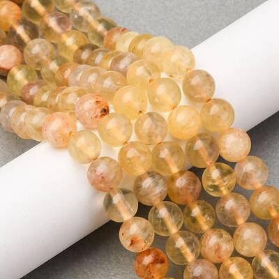Natural Yellow Fluorite Beads Strands