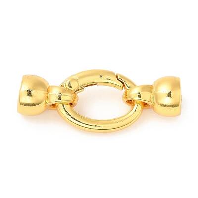 Rack Plating Brass Fold Over Clasps