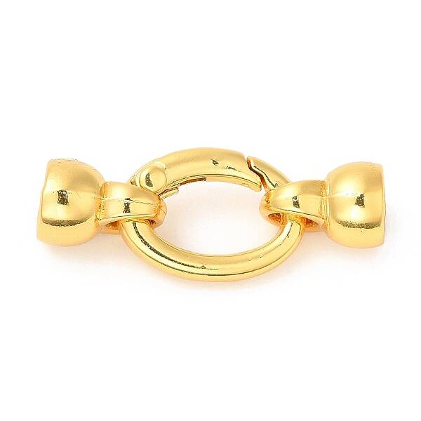 Rack Plating Brass Fold Over Clasps