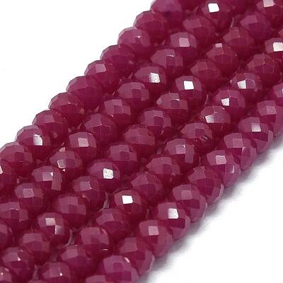 Lab Grown Red Corundum Beads Strands