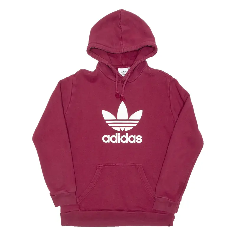 ADIDAS Womens Maroon Hoodie M