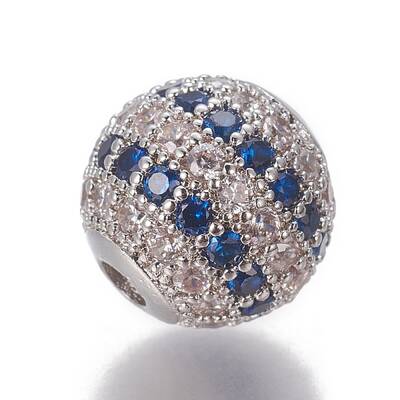 Brass Cubic Zirconia Beads