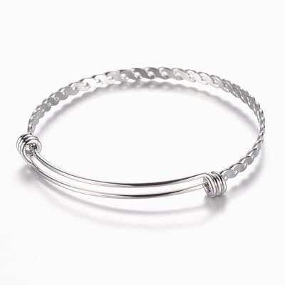 Tarnish Resistant Adjustable 304 Stainless Steel Expandable Bangle Making