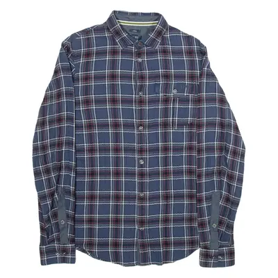 ARMANI JEANS Slim Mens Shirt Blue Check Long Sleeve S