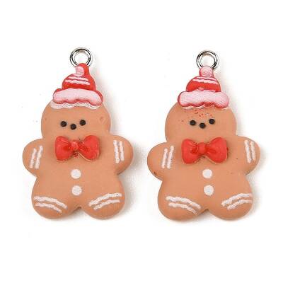 Christmas Theme Opaque Resin Pendants